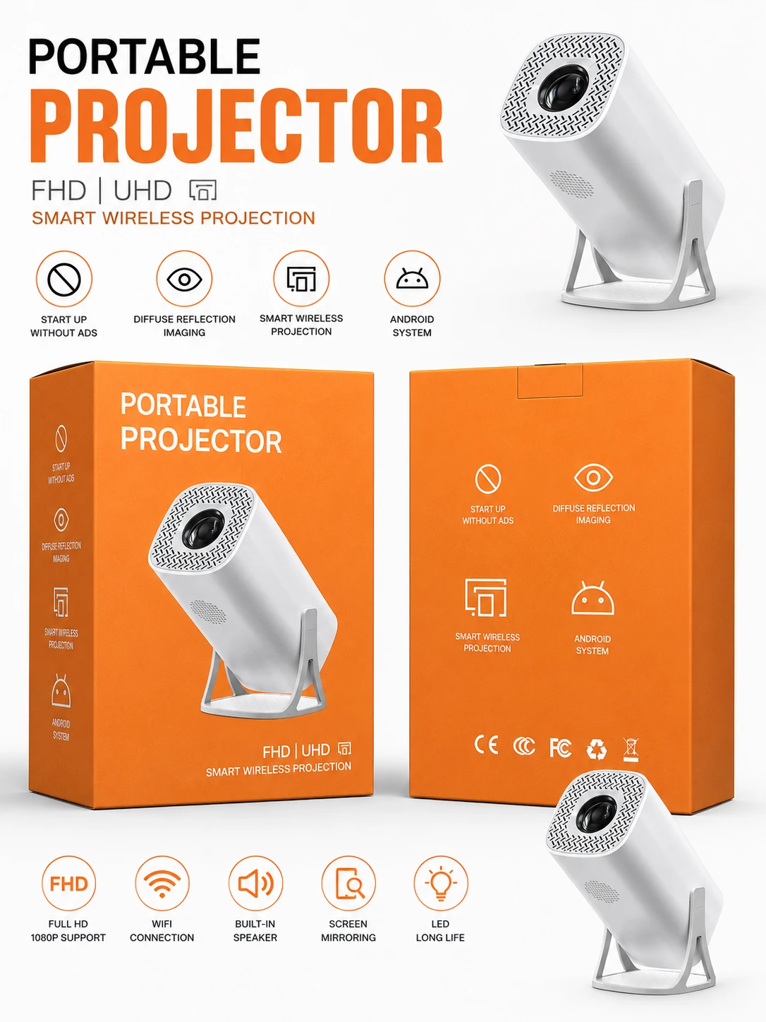 Portable Smart Wireless Projector